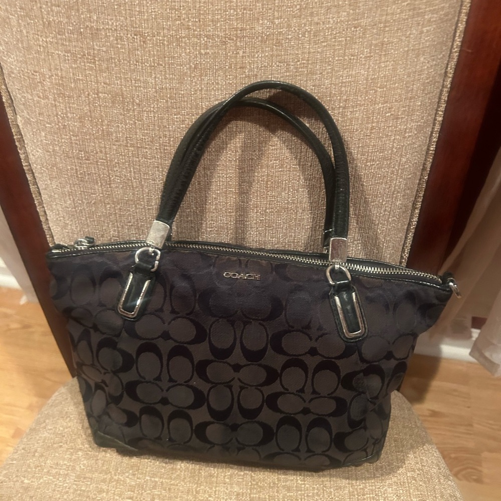 Coach Signature Black Pocketbook